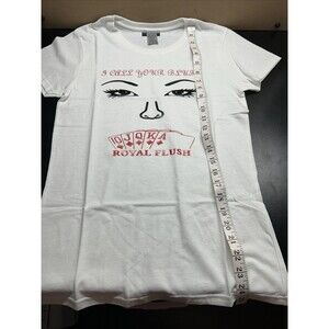 I Call Your Bluff T-Shirt / White / Royal Flush / Small / Women
